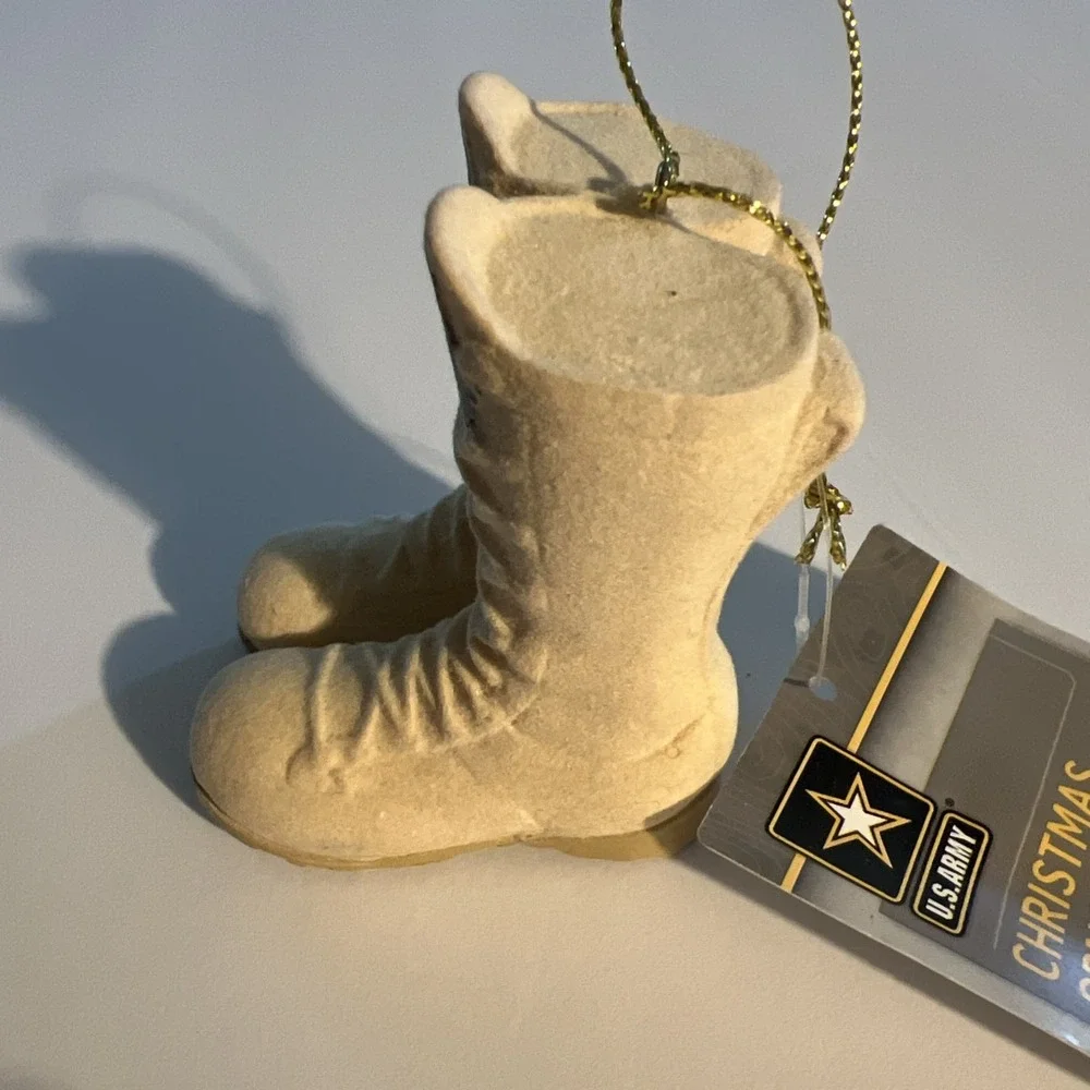 Kurt Adler U.S. Army Christmas Ornament Combat Boots Desert 3